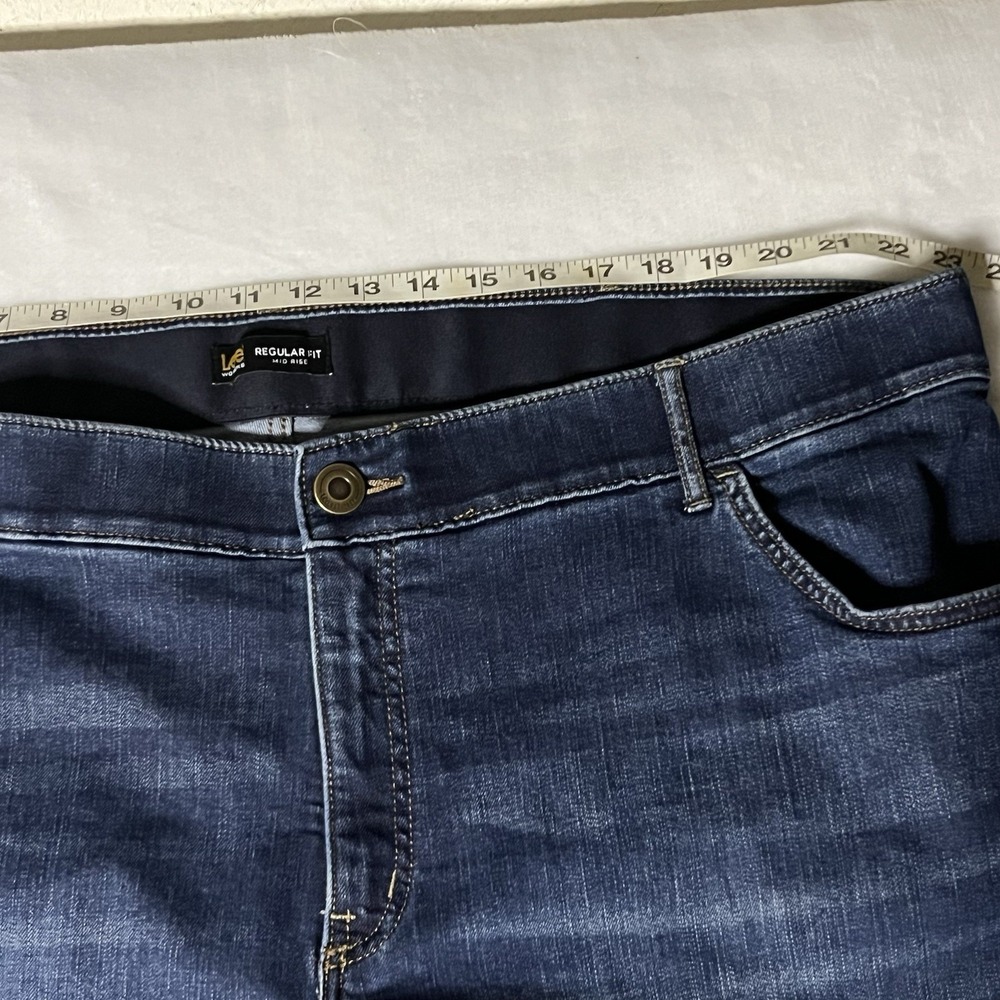 Lee Women Capri Jeans 24W Regular Fit Mid Rise Flex Band Waist Stretch Denim 22" - Picture 3 of 7
